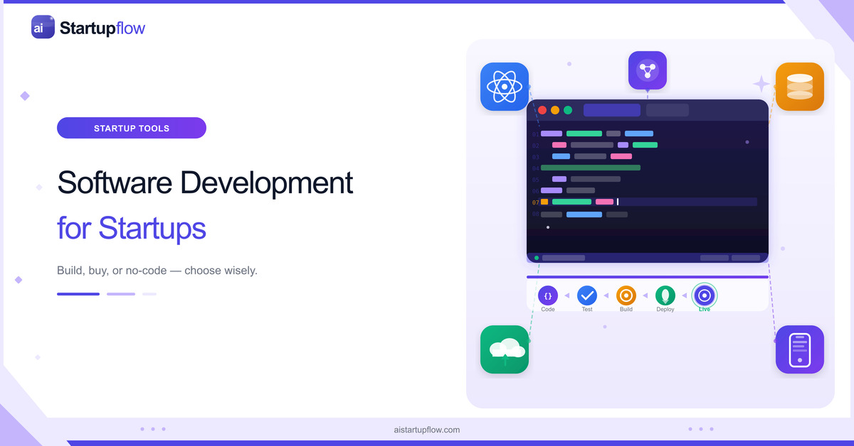 software development for startups code editor build deploy pipeline 2026